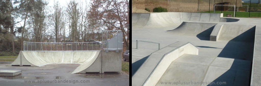 Offene Skate-Bowls aus Beton